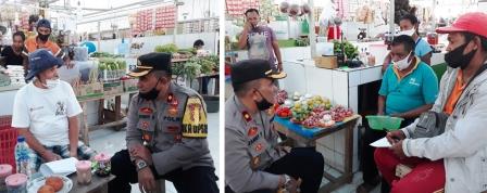 Jelang Pilkada, Wakapolres MBD Bacarita Kamtibmas di Pasar Tiakur