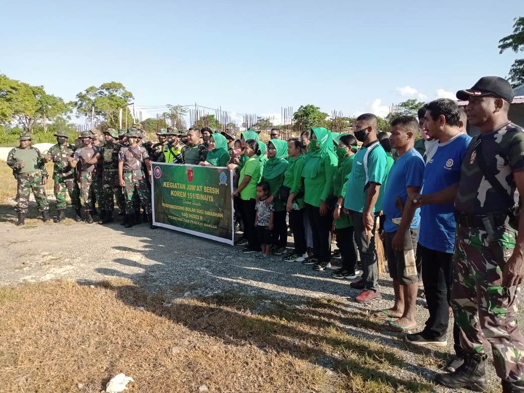Wujudkan “Mutiara Pattimura” Dandim Moa Gelar Jumat Bersih