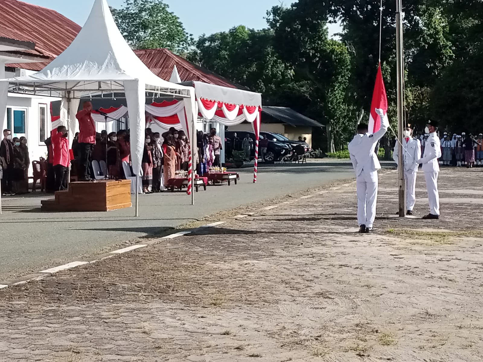 Bupati Noach Pimpin Upacara Hardiknas Tahun 2022