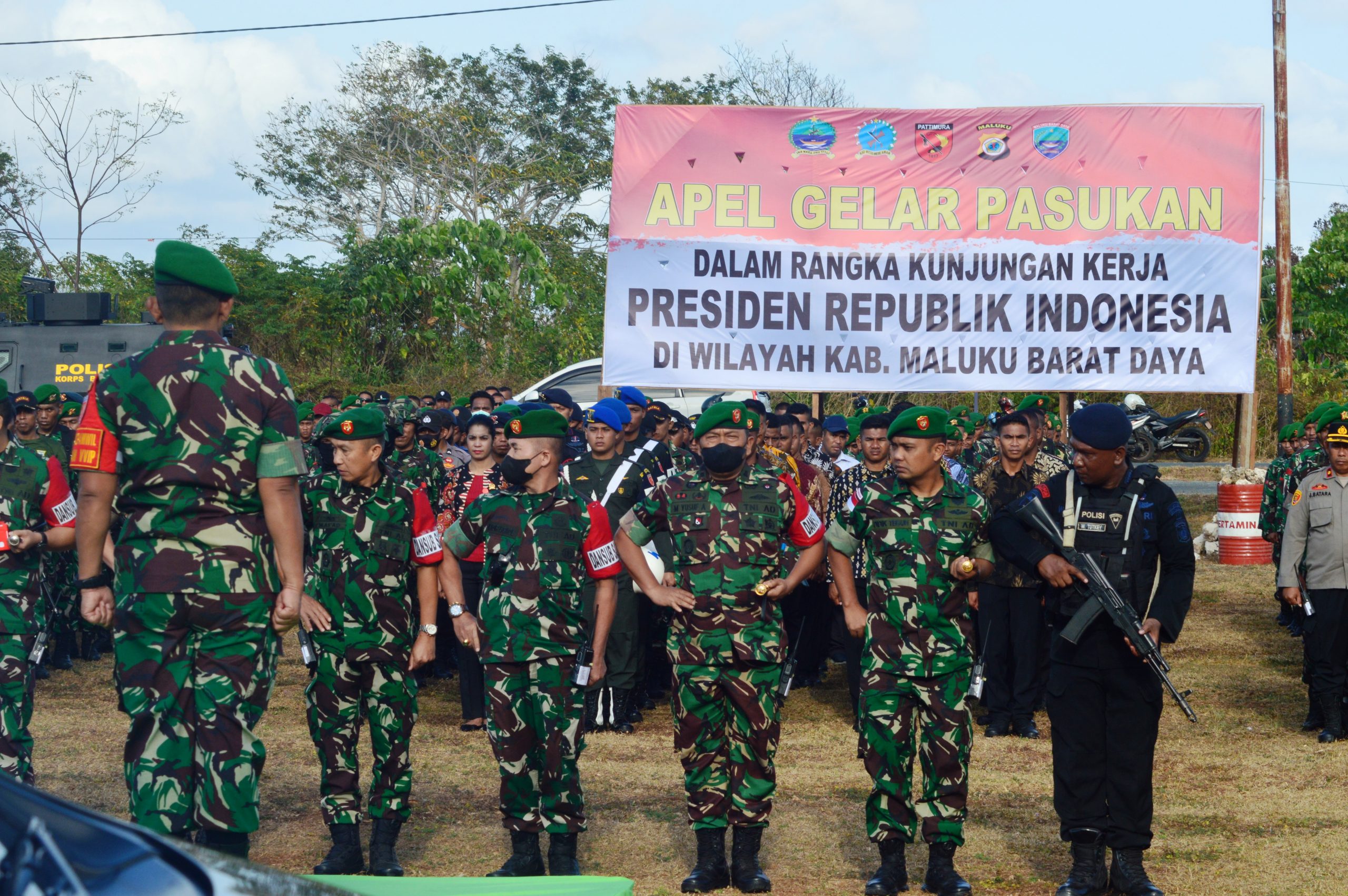 Apel Gelar pasukan Pengamanan Kunjungan Presiden di MBD