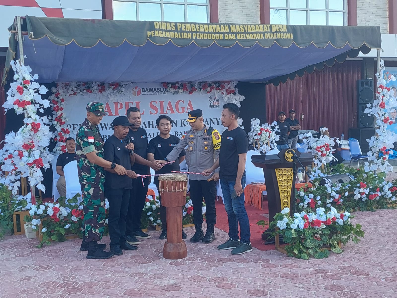 Bawaslu MBD Gelar Apel Siaga dan Kampanye Damai Serta Deklarasi Netralitas ASN TNI Polri