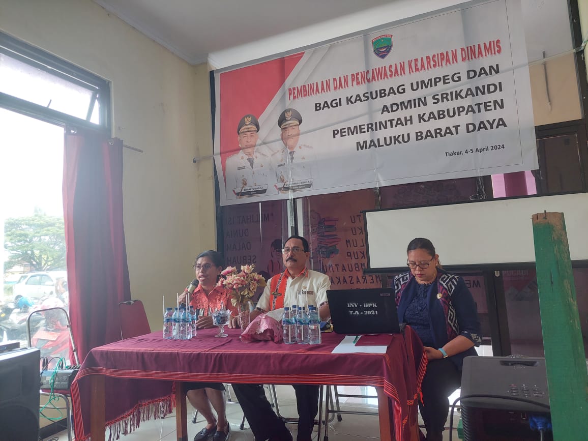 Dinas Perpustakaan dan Kearsipan MBD Gelar Pembinaan Pengawasan Kearsipan Dinamis