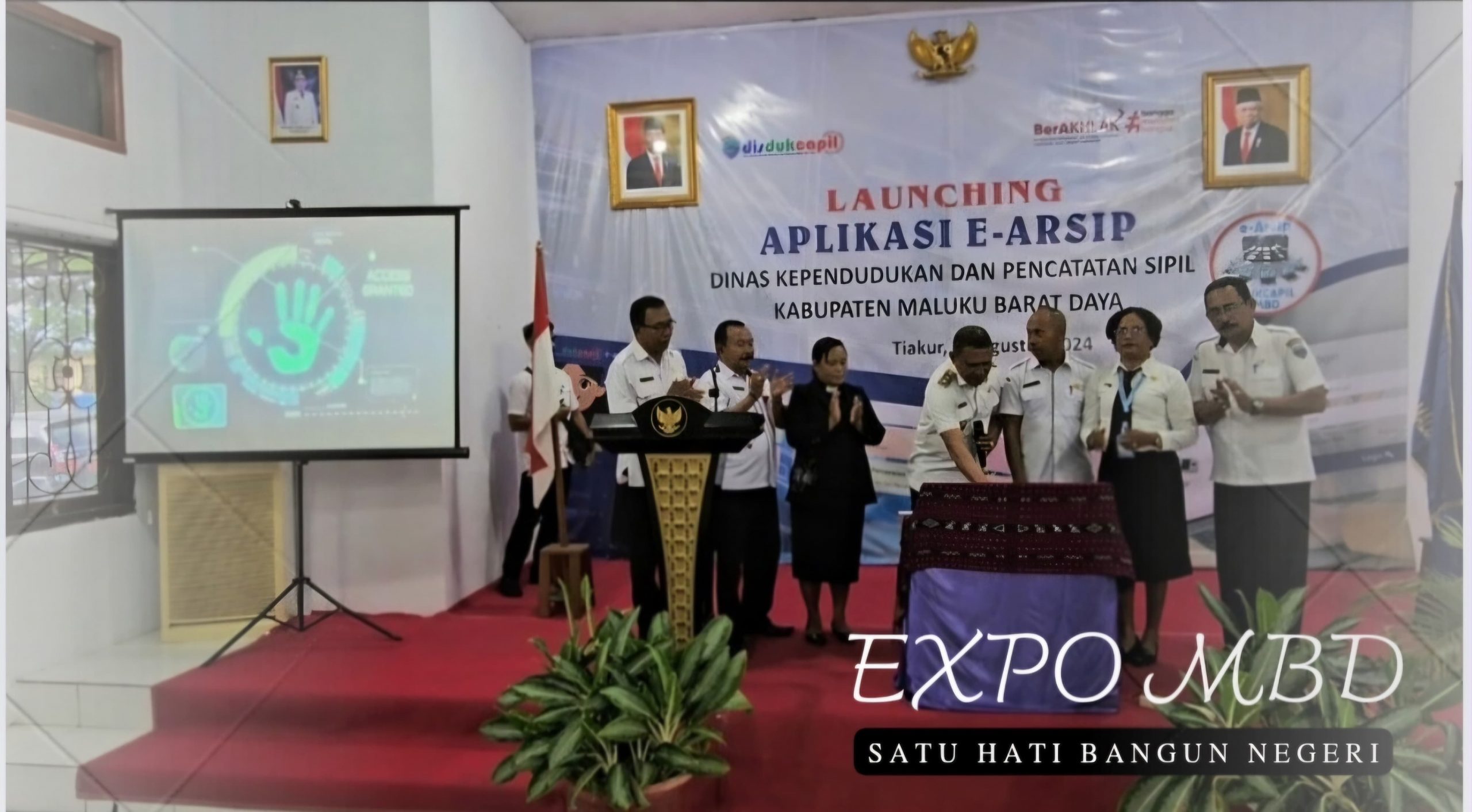 Wabup MBD Launching Aplikasi e-Arsip Disdukcapil