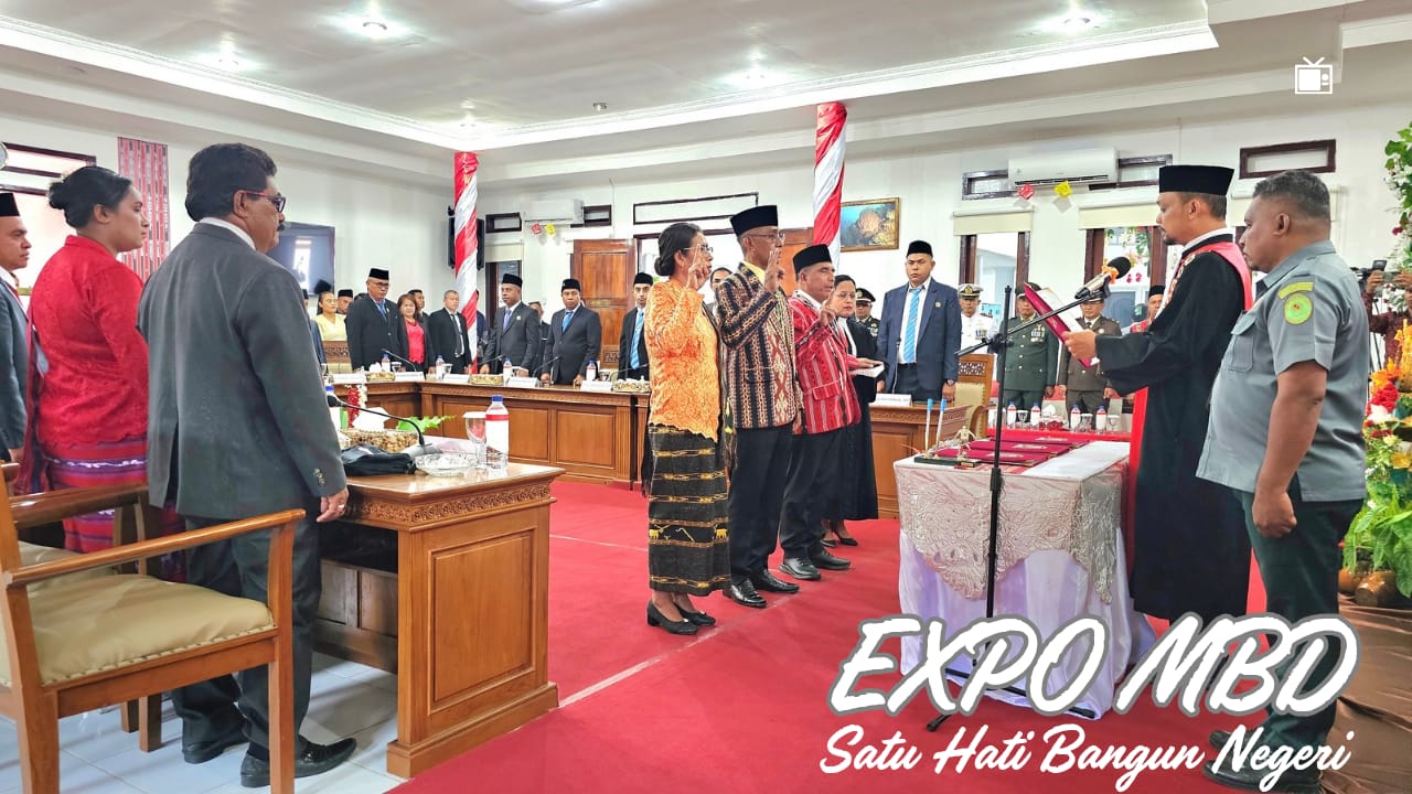 Pelantikan Pimpinan DPRD MBD Masa Jabatan 2024-2029