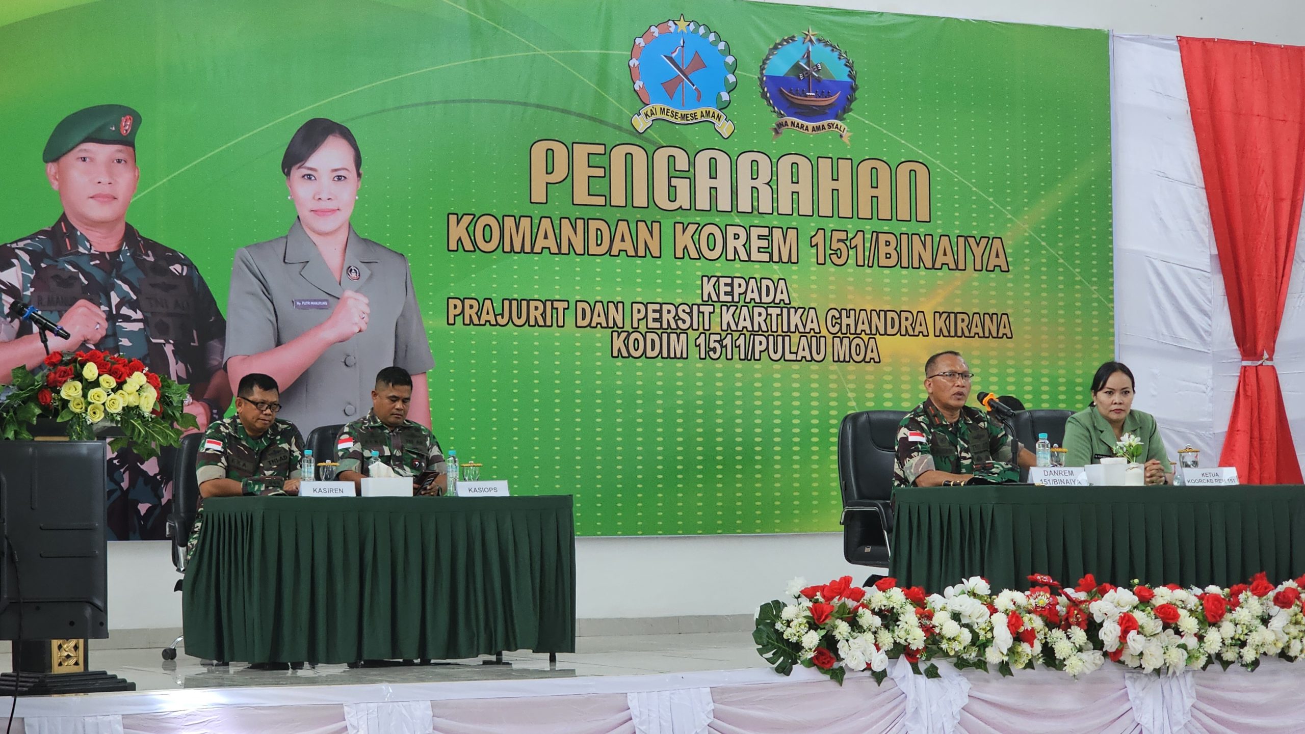 Danrem 151/Binaiya Beri Arahan Prajurit dan Persit di Kodim 1511/Pulau Moa