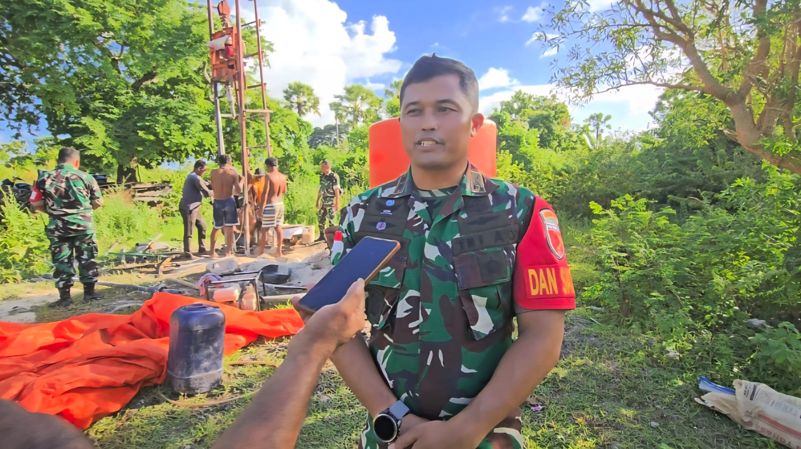 TMMD Ke-128 Kodim Moa Bangun 5 Titik Sumber Air