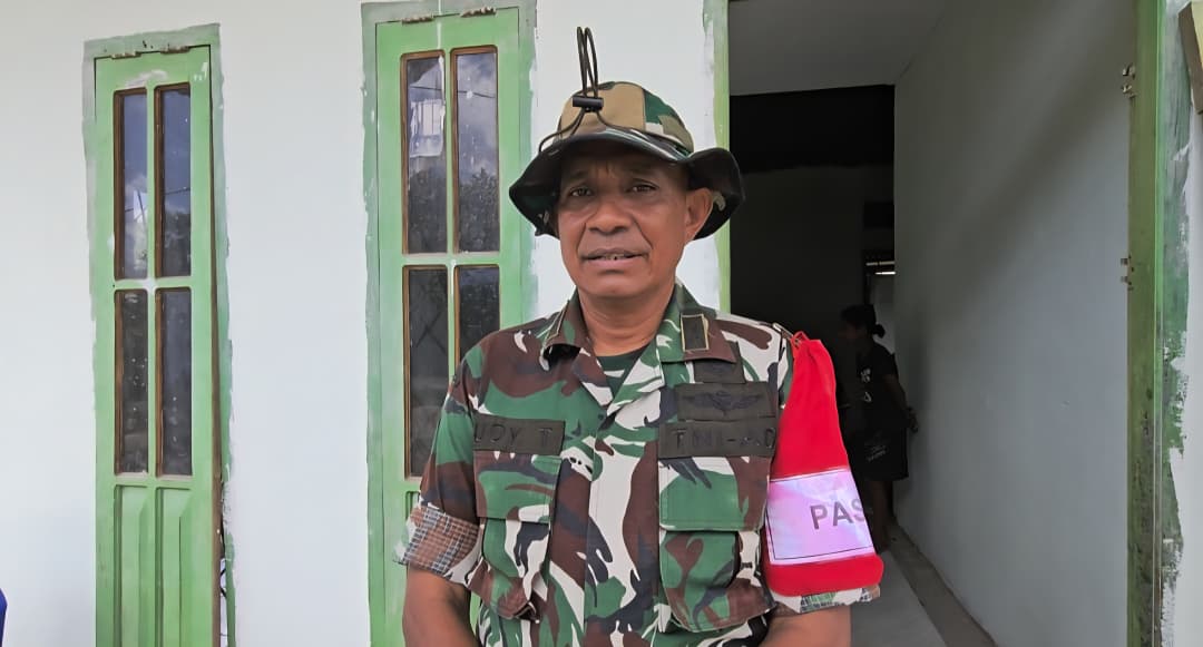 Pasiter Kodim Moa Pastikan Pekerjaan TMMD Berjalan Lancar