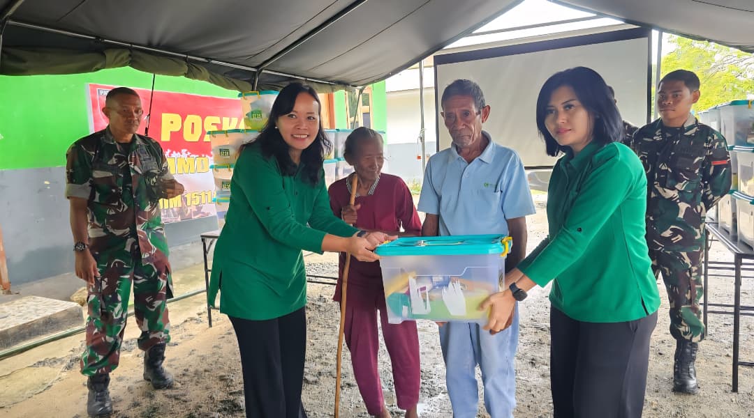 Jumat Berkah di Lokasi TMMD Desa Moain