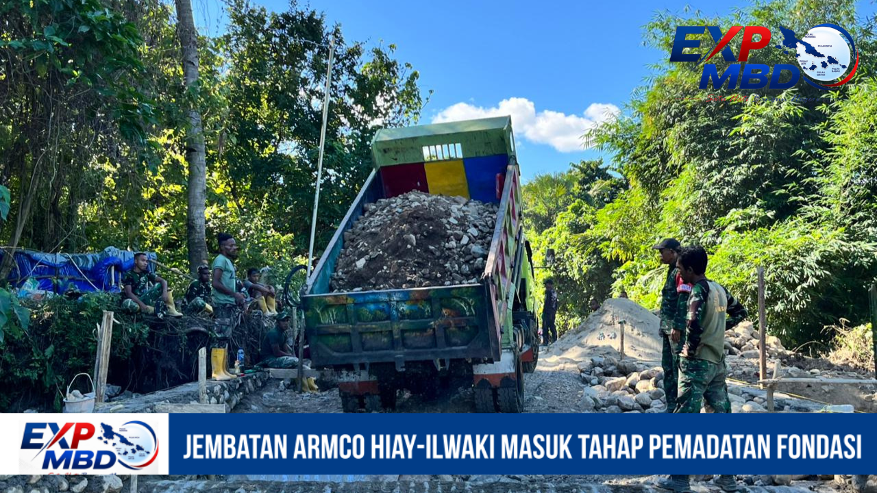 Jembatan Armco Hiay-Ilwaki Masuk Tahap Pemadatan Fondasi
