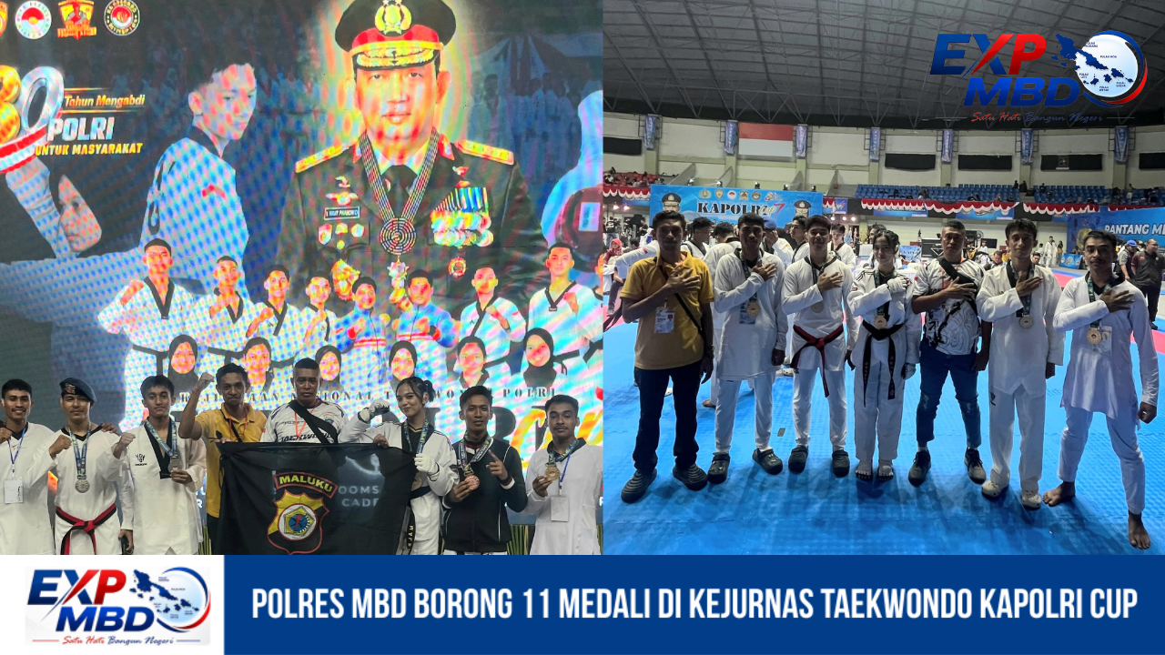 Polres MBD Borong 11 Medali di Kejurnas Taekwondo Kapolri Cup