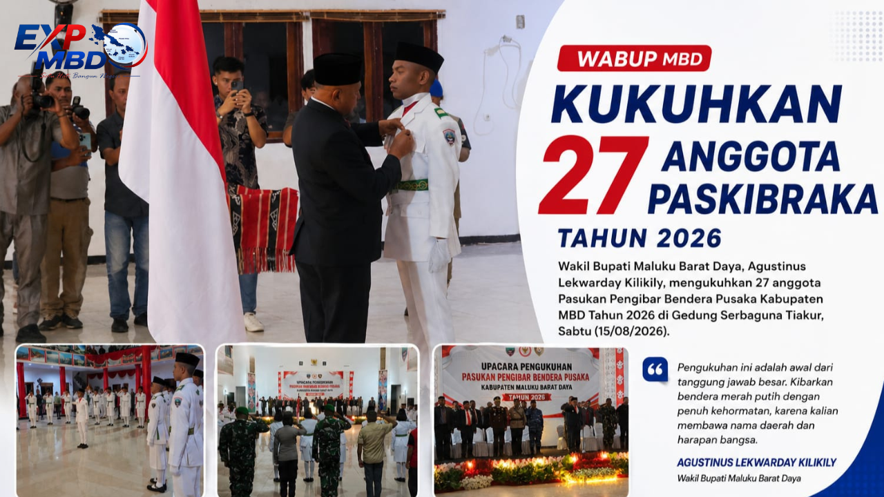 Wabup MBD Kukuhkan 27 Anggota Paskibraka Tahun 2026