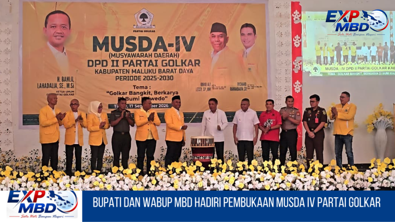 Bupati dan Wabup MBD Hadiri Pembukaan Musda IV Partai Golkar