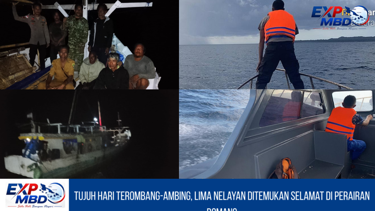 Tujuh Hari Terombang-ambing, Lima Nelayan Ditemukan Selamat di Perairan Romang