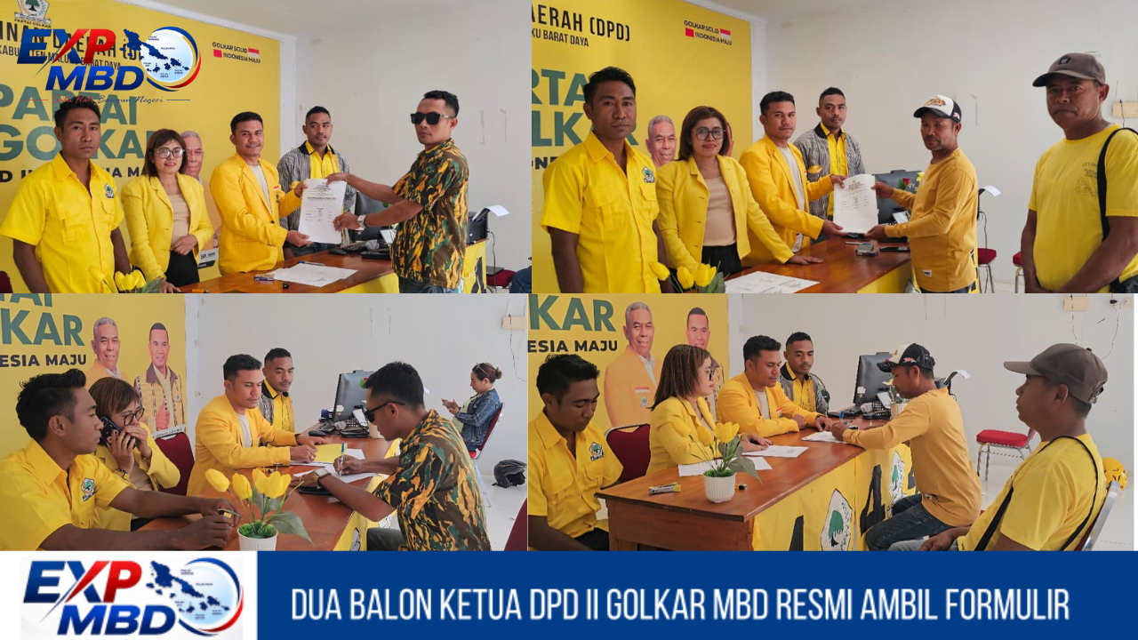 Dua Balon Ketua DPD II Golkar MBD Resmi Ambil Formulir
