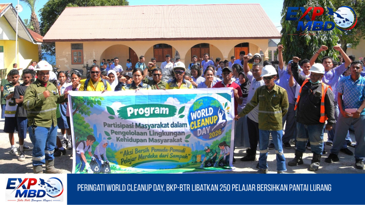 Peringati World Cleanup Day, BKP-BTR Libatkan 250 Pelajar Bersihkan Pantai Lurang