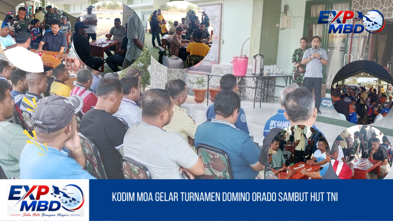Kodim Moa Gelar Turnamen Domino Orado Sambut HUT TNI