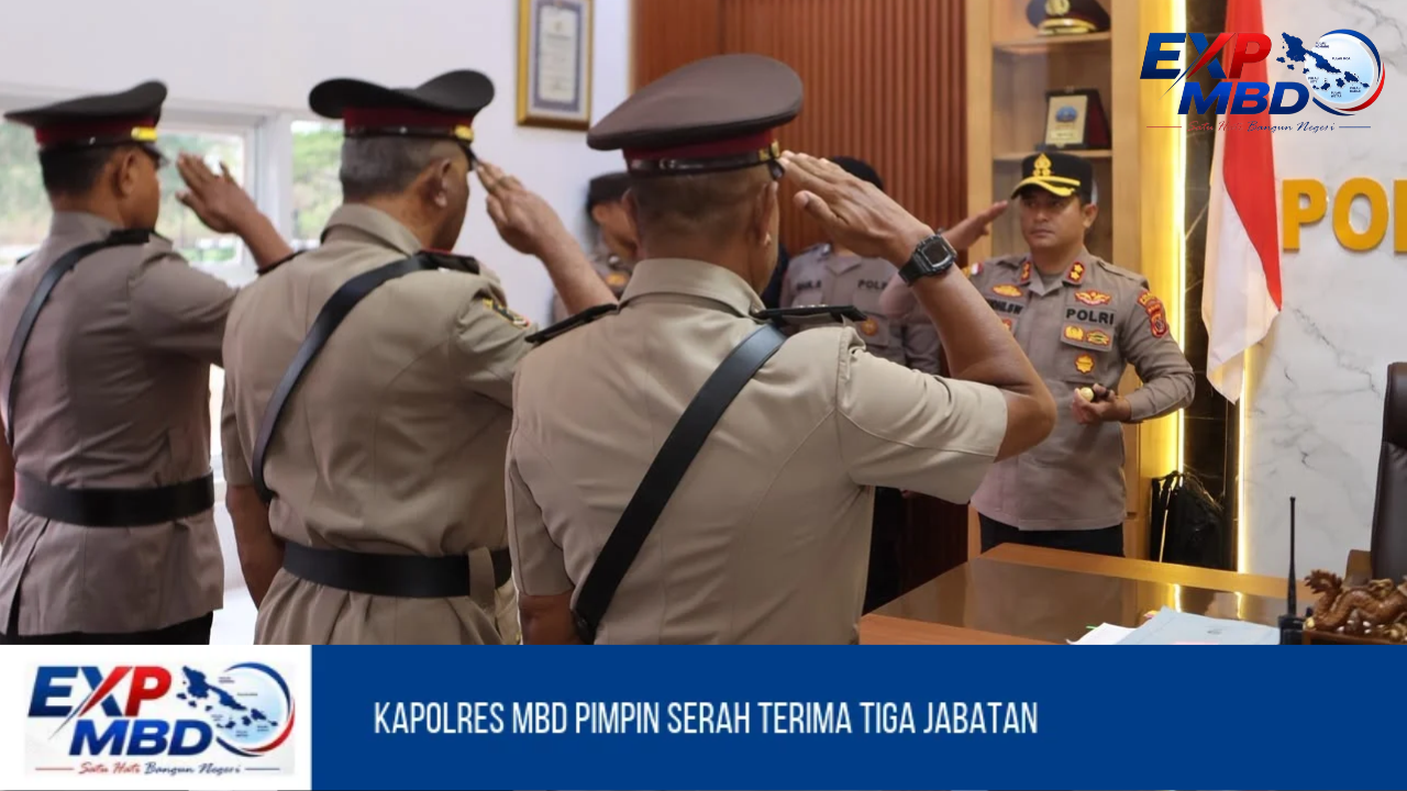 Kapolres MBD Pimpin Serah Terima Tiga Jabatan